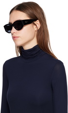 Salvatore Ferragamo Black Cat-Eye Sunglasses