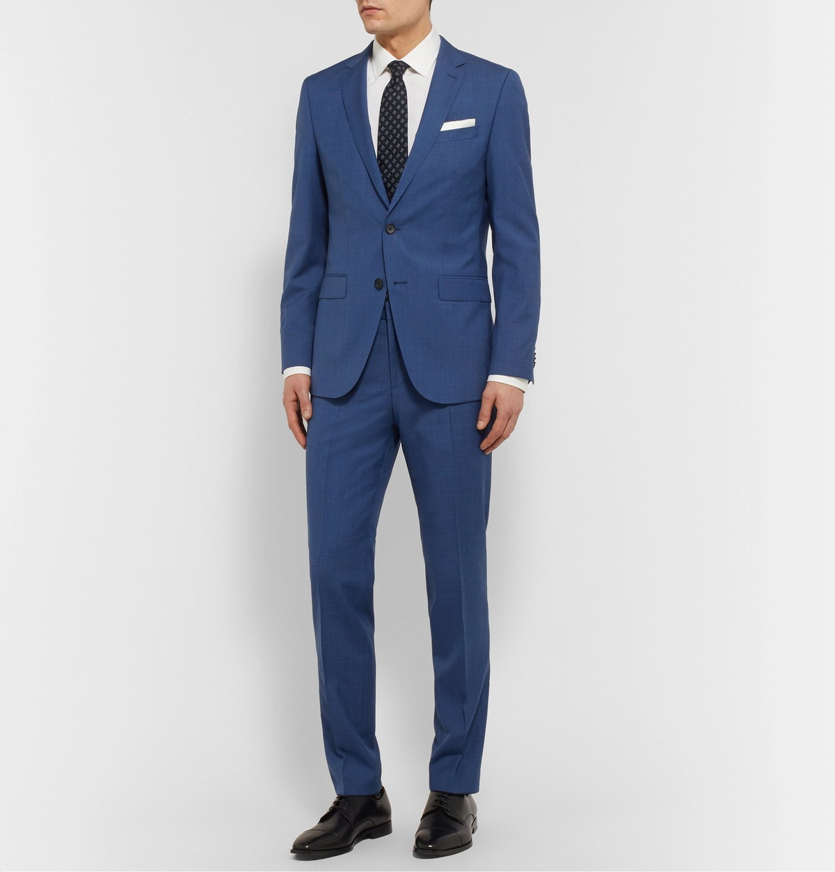 Hugo Boss Novan/Ben SlimFit Puppytooth Virgin Wool Suit Blue Hugo Boss