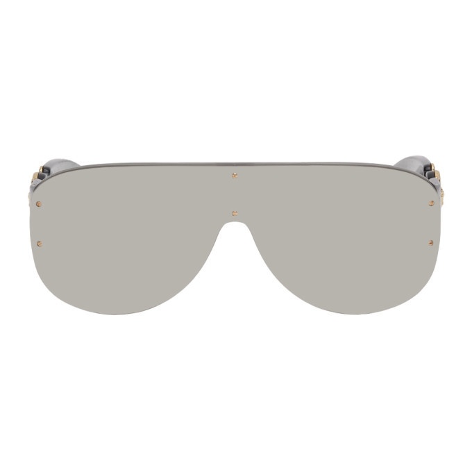 Photo: Versace Grey Medusa Biggie Shield Sunglasses