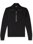 TOM FORD - Merino Wool Half-Zip Sweater - Black