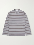 Our Legacy - Striped Cotton-Jersey T-Shirt - Gray