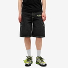 Off-White Men's Off Denim Safari Cargo Shorts in Vintage Black