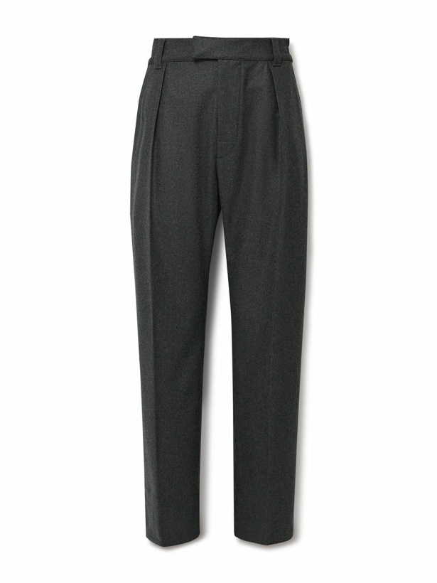 Photo: Loro Piana - Reinga Straight-Leg Wish® Wool and Cashmere-Blend Trousers - Gray