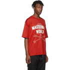 mastermind WORLD Red Boxy No Prejudice T-Shirt