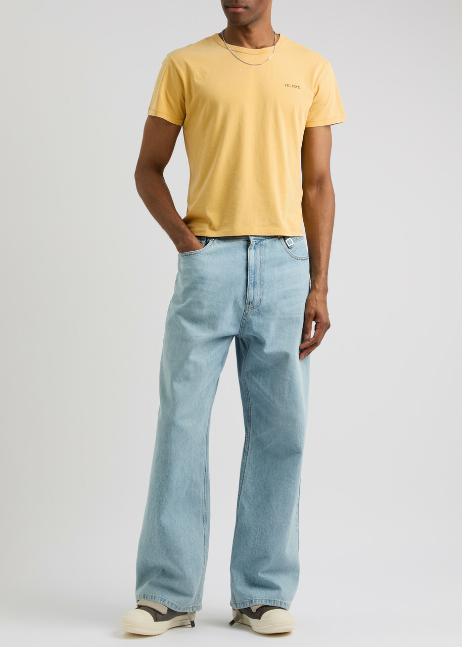 Second Layer Printed Cotton T-shirt Yellow