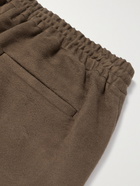 De Bonne Facture - Straight-Leg Cotton-Moleskin Drawstring Trousers - Brown