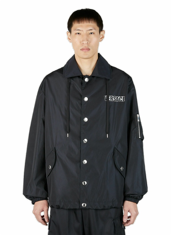 Photo: Versace - Graphic Logo Print Jacket in Black