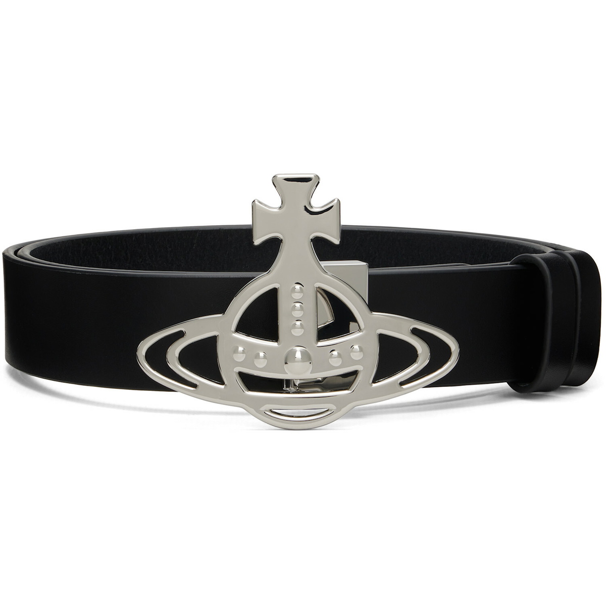 Vivienne Westwood Black Line Orb Buckle Belt