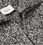 Nanushka - Elay Ribbed Mélange Cotton-Blend Half-Zip Sweatshirt - Black