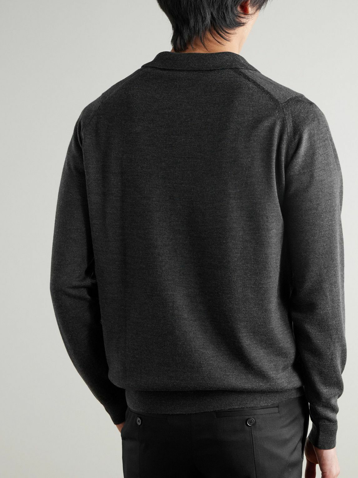 John Smedley - Tibor Merino Wool Cardigan - Gray