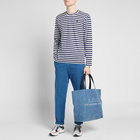 Comme des Garçons Play Men's Little Black Heart Long Sleeve Stripe in Navy