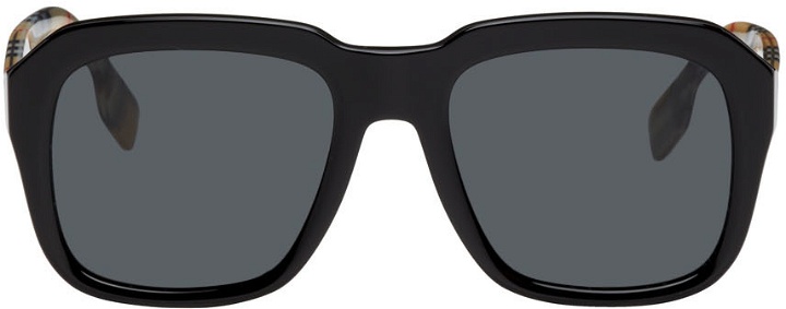 Photo: Burberry Black Bio-Acetate Check Sunglasses