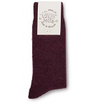 Howlin' - Wally Mélange Stretch Merino Wool-Blend Socks - Purple