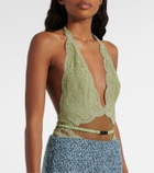 Gucci Floral lace and tulle bodysuit