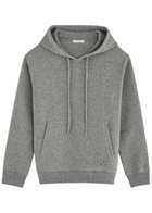 Valentino VLogo Appliqué Hooded Wool Sweatshirt Grey