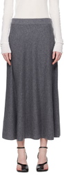 LISA YANG Gray Torie Midi Skirt