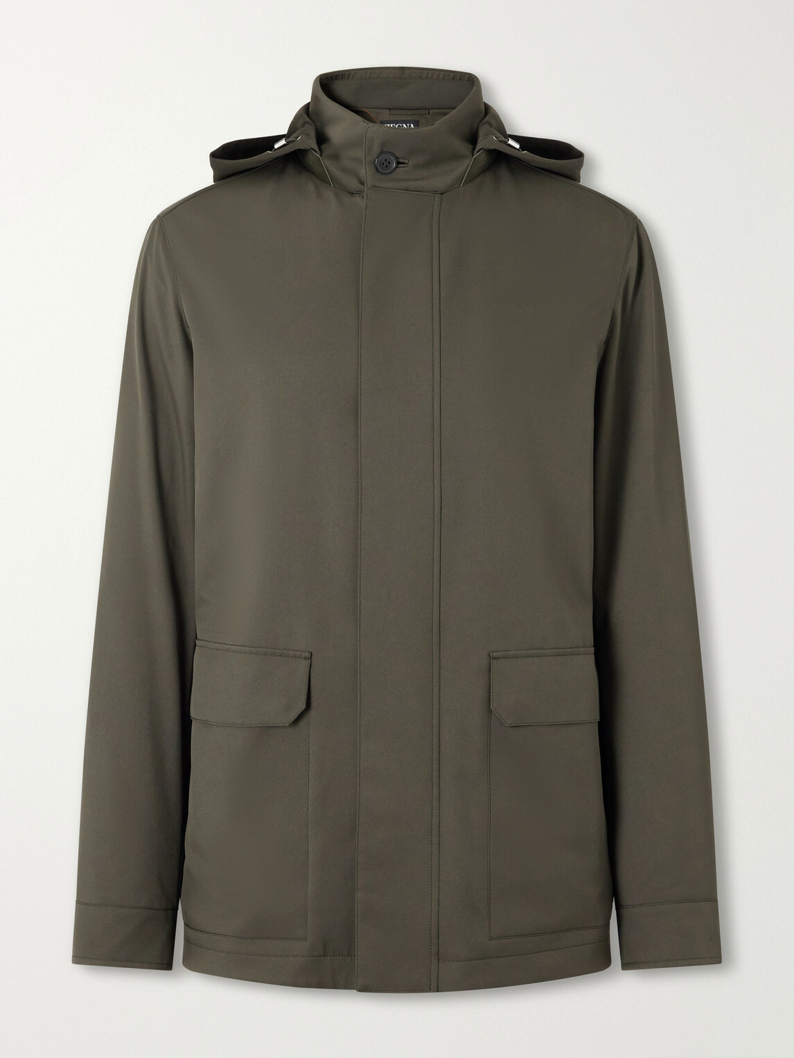 Zegna - Hooded Twill Coat - Green