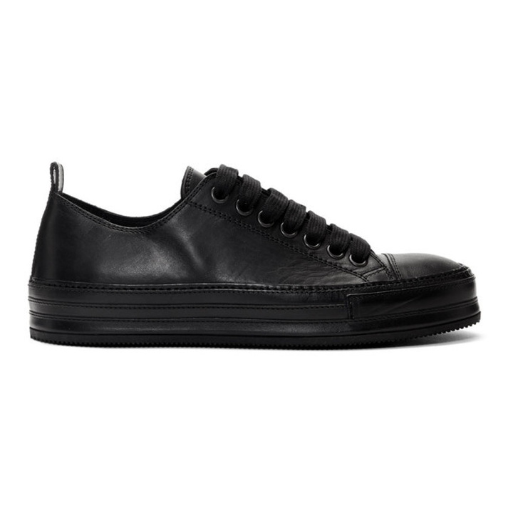 Photo: Ann Demeulemeester Black Leather Sneakers