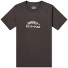 Pass~Port Men's Quill Embroidery T-Shirt in Tar