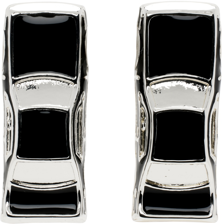 Photo: Marland Backus Silver & Black Traffic Jam Earrings