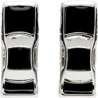Marland Backus Silver & Black Traffic Jam Earrings