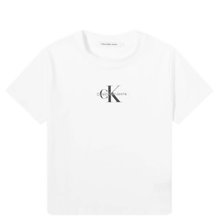 Photo: Calvin Klein Women's Monologo Baby T-Shirt in Bright White