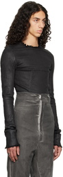 Rick Owens Black Edfu Denim Long Sleeve T-Shirt