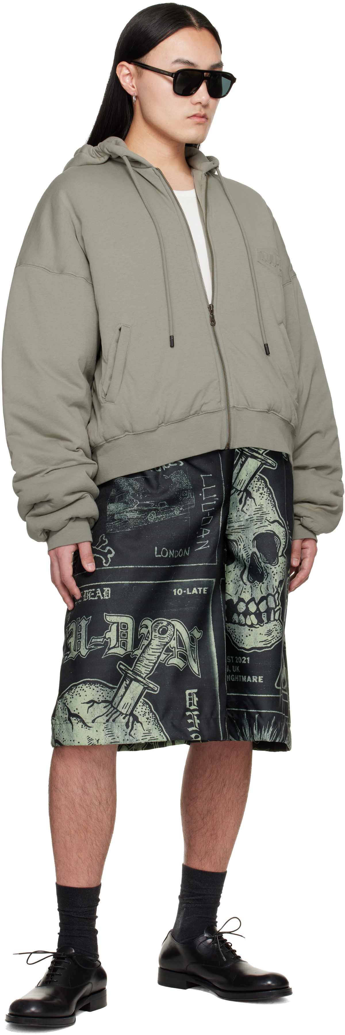 LU'U DAN Black Wide Leg Shorts