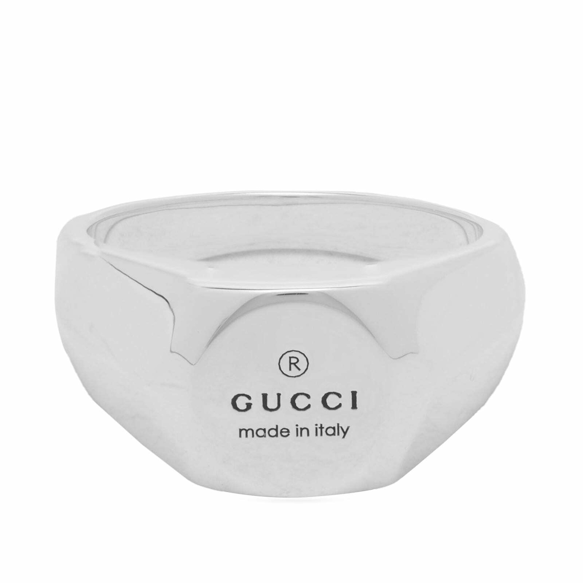 Gucci Women's Trademark Chevalier Ring 10mm in Silver