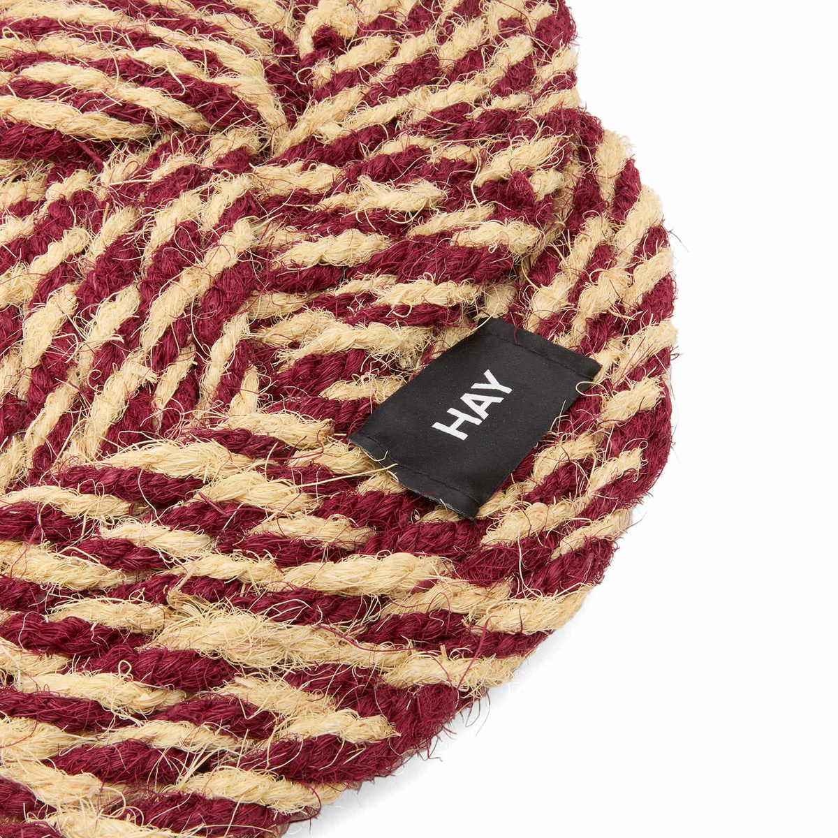 HAY Coco Door Mat - Swirl in Bordeaux/Off-White 