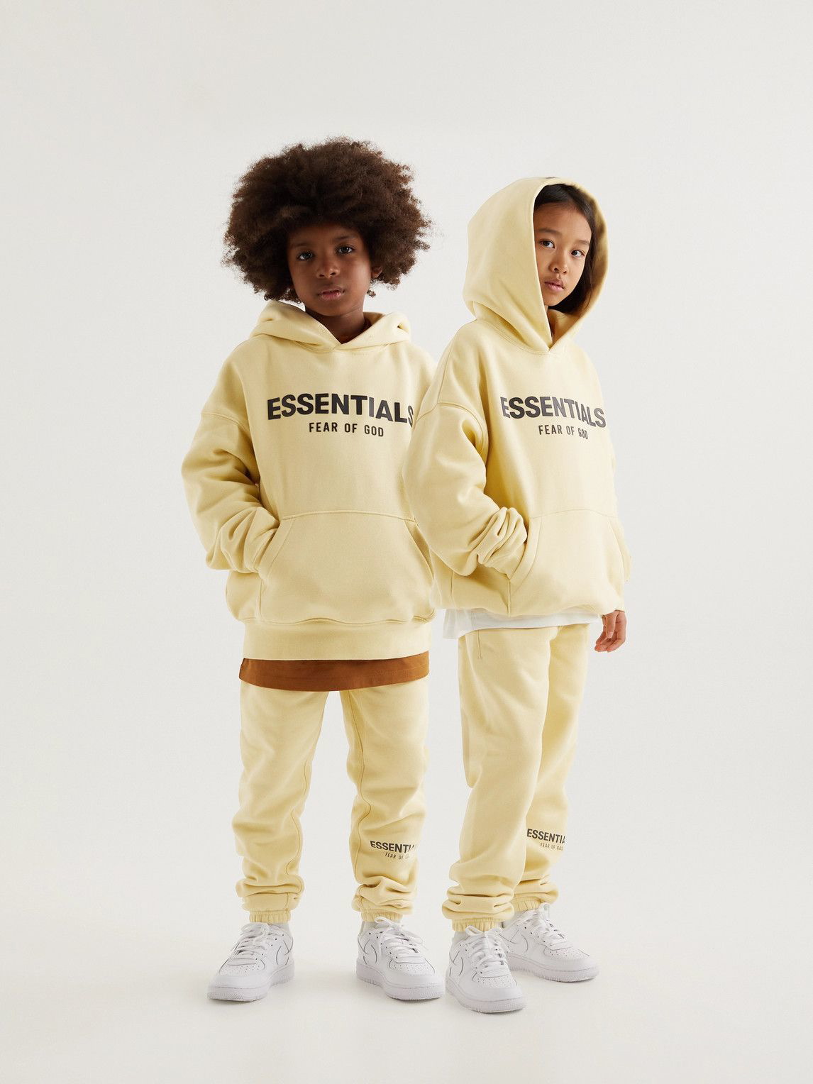 Logo cotton-blend hoodie in yellow - Givenchy Kids