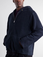 Les Tien - Cotton-Fleece Zip-Up Hoodie - Blue