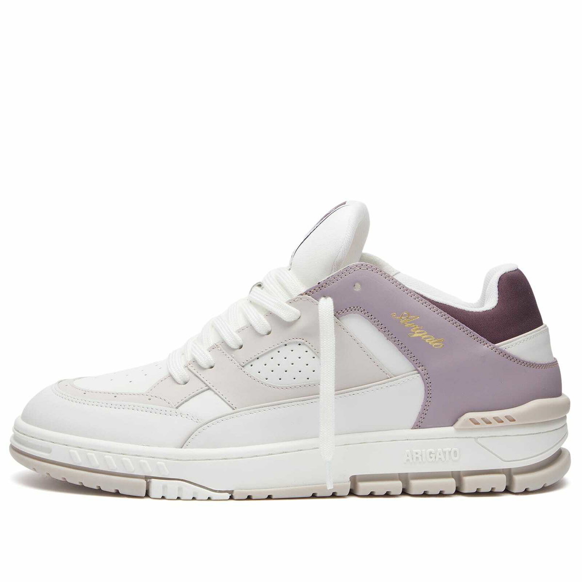 Axel Arigato Men's Area Lo Pastel Sneaker in White/Lilac Axel Arigato Men's Area Lo Pastel Sneaker in White/Lilac