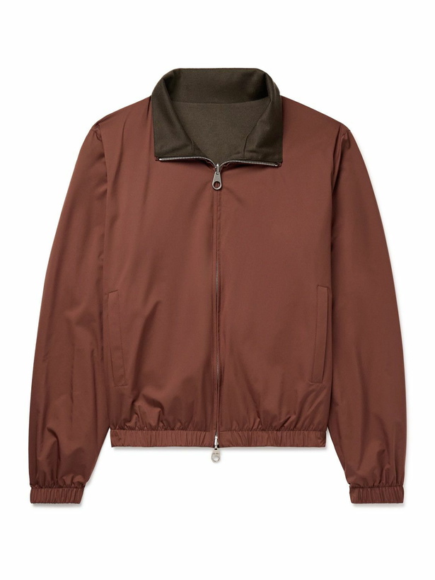 Photo: Loro Piana - Reversible Padded Windmate® Storm System® Nylon and Cashmere Blouson Jacket - Brown
