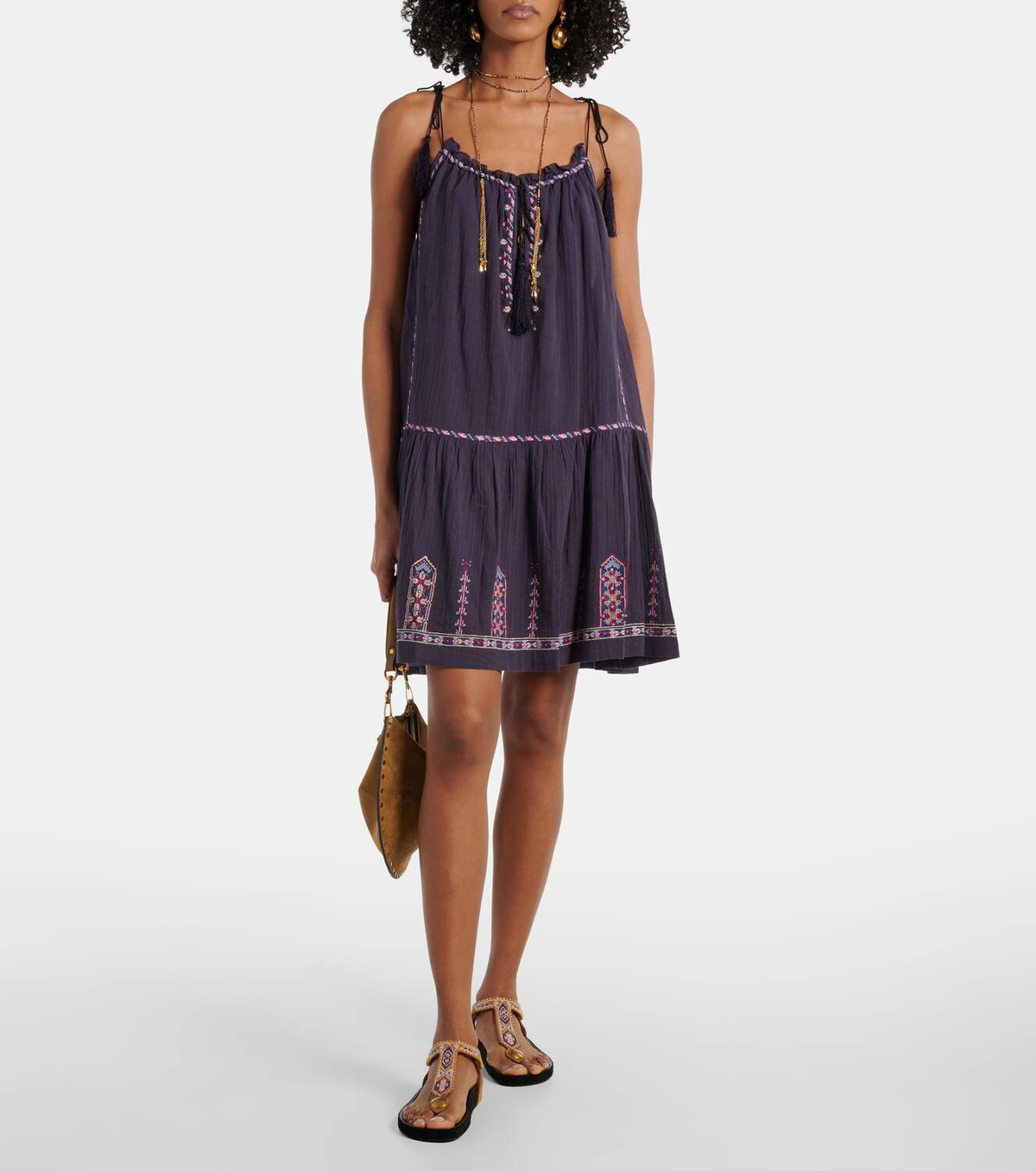 Marant Etoile Bicolor Cotton Casual Dress