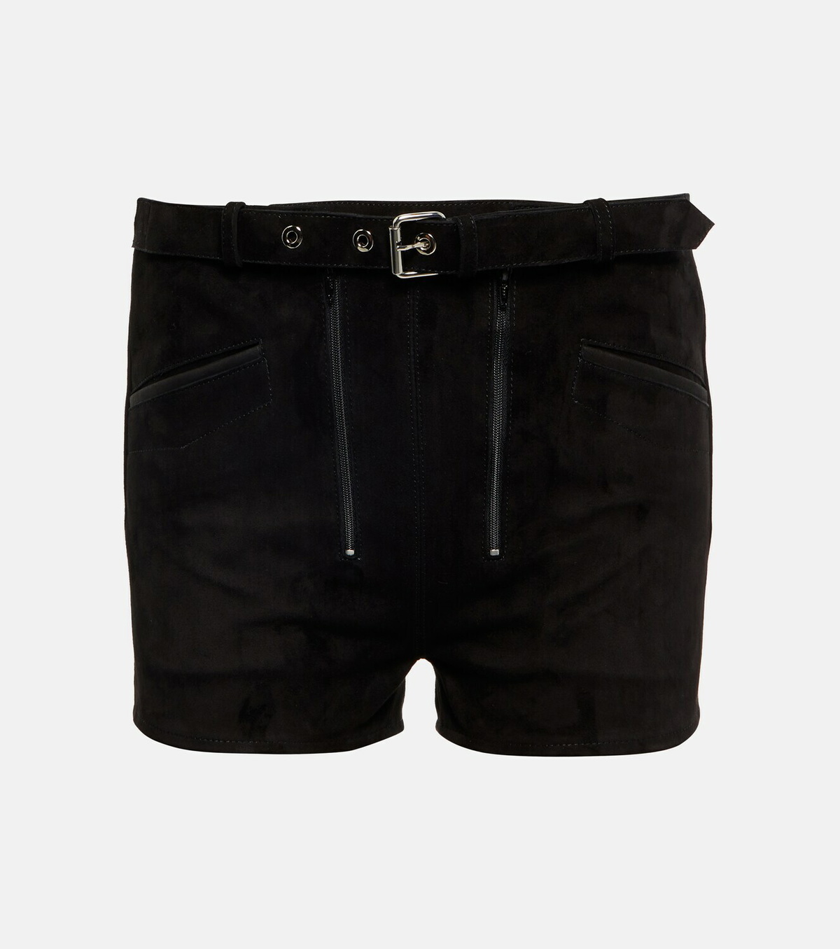 Dodo Bar Or Belted low-rise suede shorts
