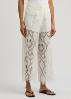 Lug Von Siga Karia Broderie Anglaise Cropped Trousers Off White
