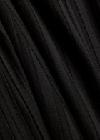 Reformation Libra Subtle-stripe Stretch-jersey Mini Dress Black