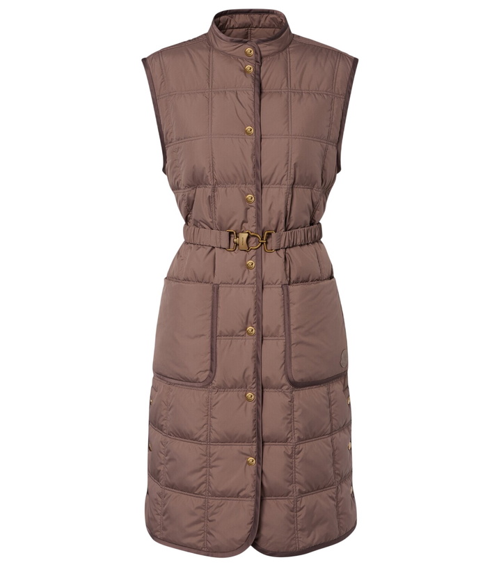 Photo: Moncler Cygnette belted quilted down vest