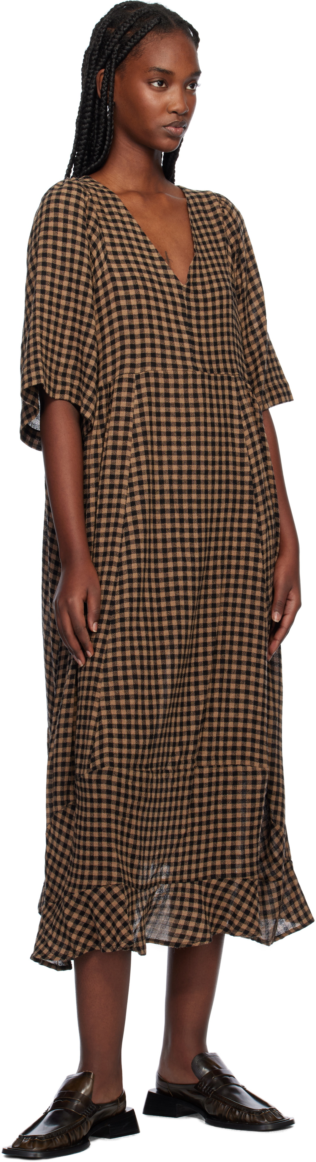 Henrik Vibskov Brown & Black Pump Midi Dress