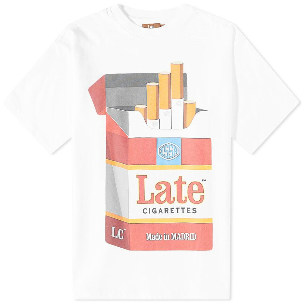 Photo: Late Checkout Men's Tobacco T-Shirt in White