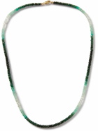 Roxanne First - Gold Emerald Beaded Necklace