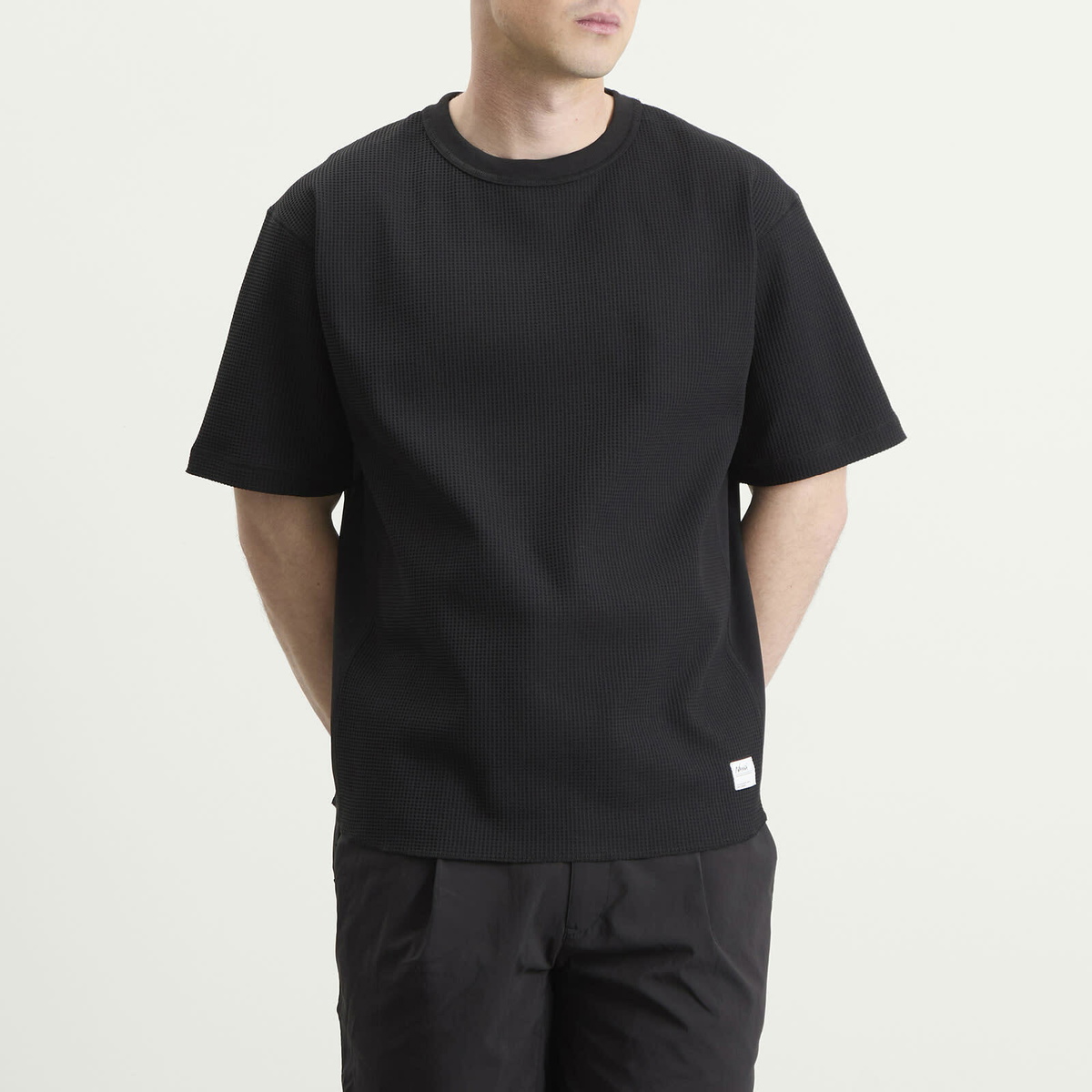 NANGA Men's Airflex® Waffle T-Shirt in Black