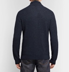 NN07 - Garcia Mélange Baby Alpaca-Blend Zip-Up Sweater - Men - Navy