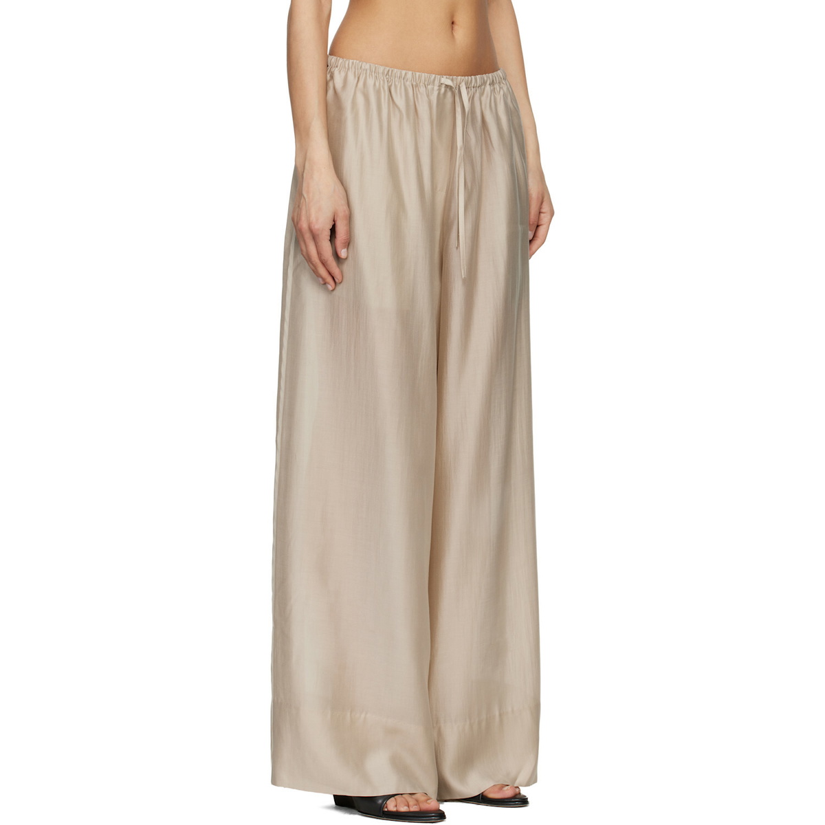 Entire Studios Beige Vento Wide Leg Trousers