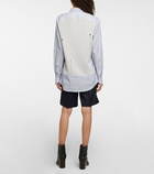 Maison Margiela Layered striped poplin shirt