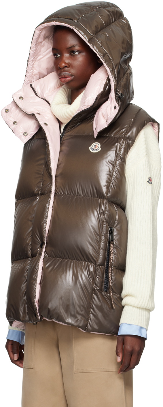 Moncler Brown Luzule Down Vest Moncler