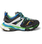 Balenciaga - Track Leather, Mesh and Rubber Sneakers - Men - Green