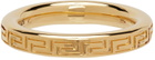 Versace Gold Engraved Greek Key Ring