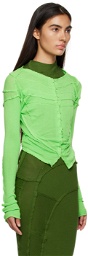 Talia Byre Green Corset Cardigan